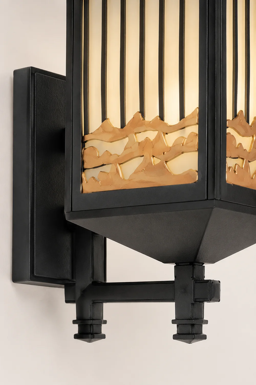 Retro Waterproof LED Black Modern Solar Wall Lights Outdoor Wall Sconce - Lumpaz