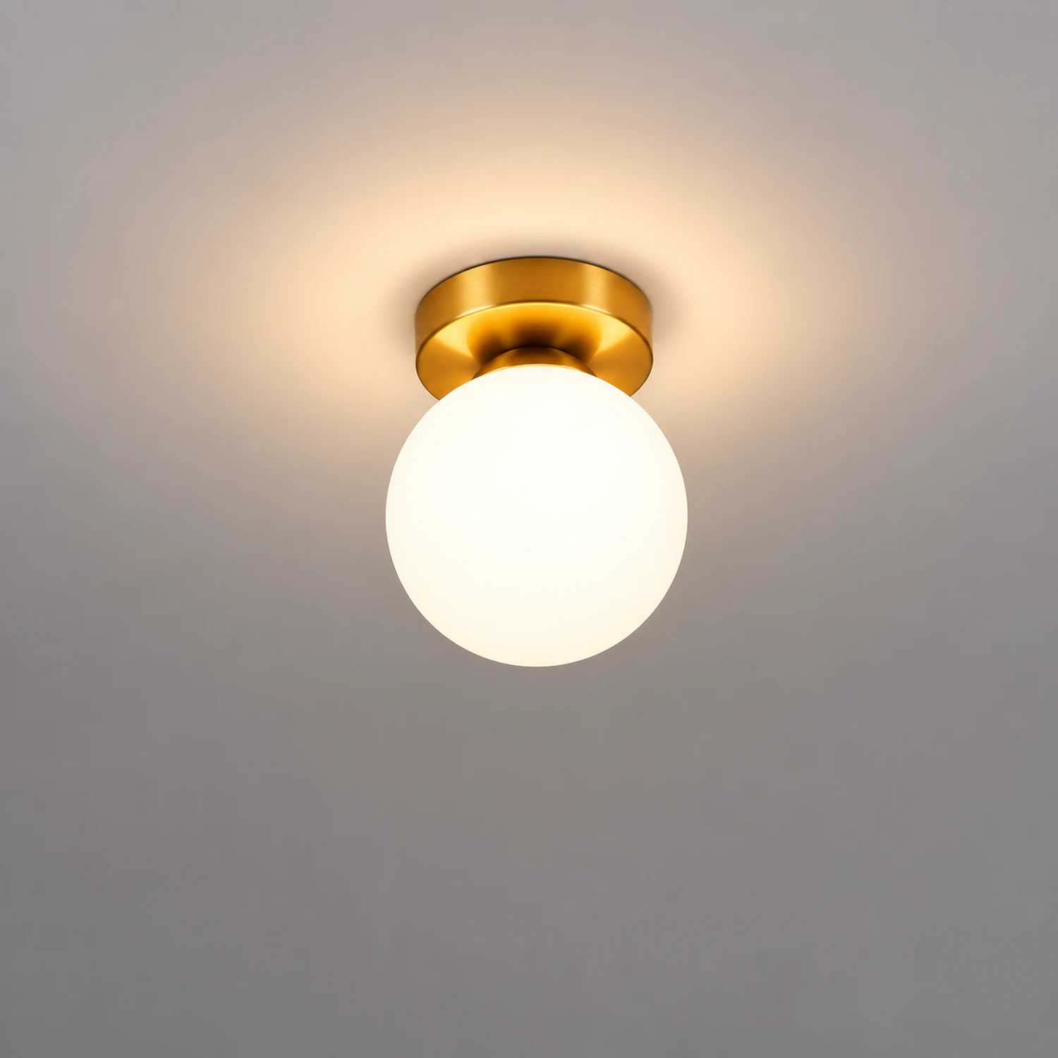 Valentina Modern Art Deco Clear Globe Flush Mount Ceiling Light - Lumpaz