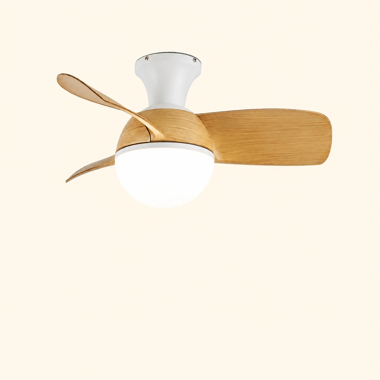 Morandi 3-Blade Basic Ceiling Fan with Light, 3 Color, 30'' - Lumpaz