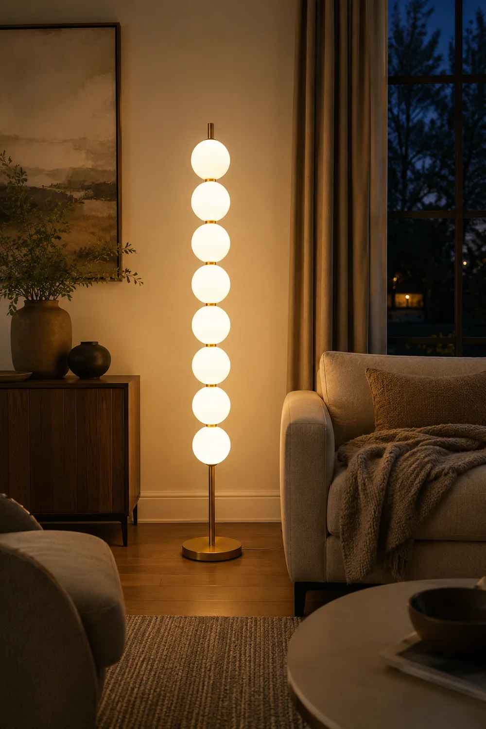Valentina Modern Candy Acrylic/etal Floor Lamp, Brass - Lumpaz