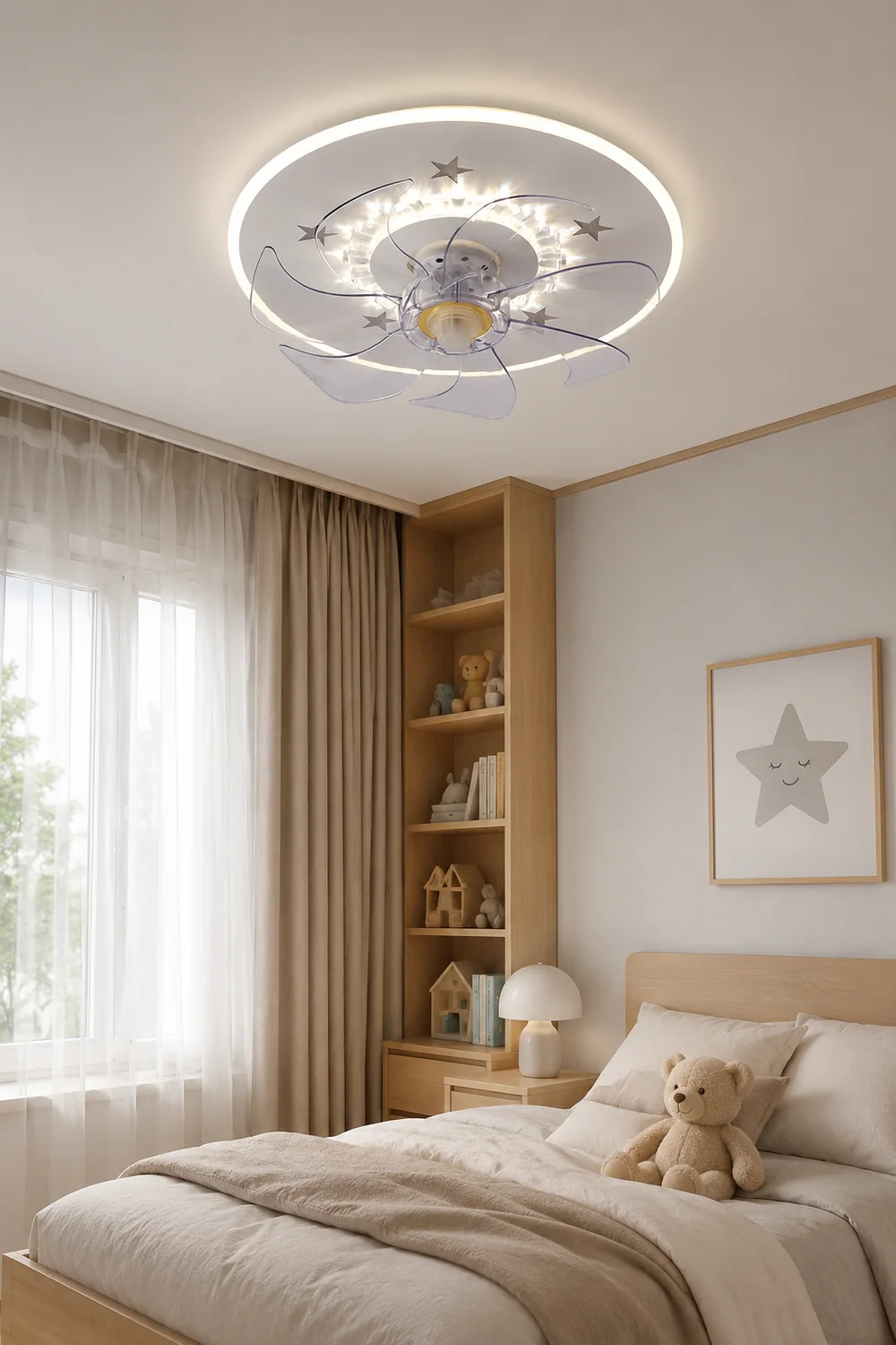 Minori Ceiling Fan with Light, 5 Style, DIA 16"/19" - Lumpaz
