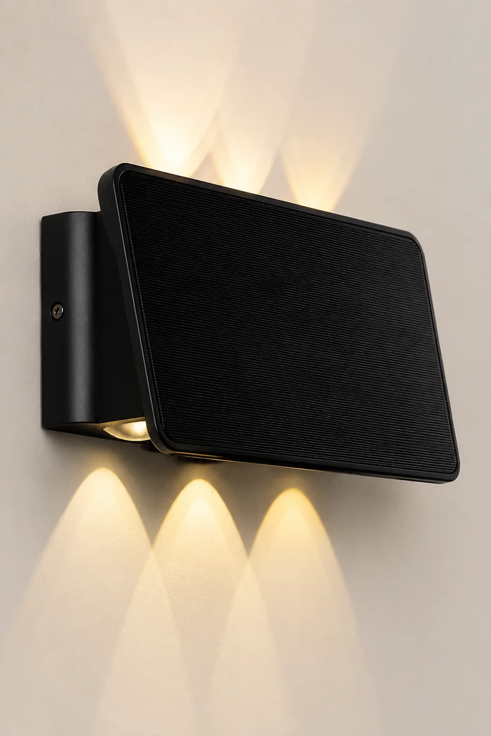 Up and Down Lighting LED Waterproof Black Modern Solar Wall Lights - Lumpaz