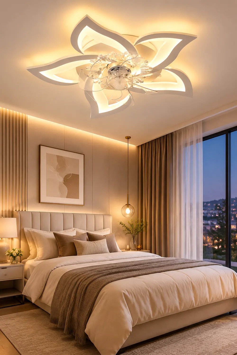 Hana Ceiling Fan with Light, 8 Style - Lumpaz