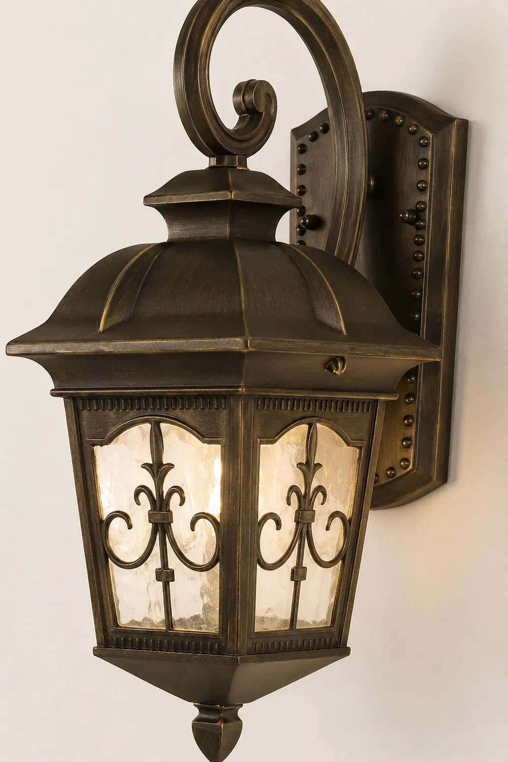 Waterproof Retro Elegant LED Glass European Style Outdoor Wall Lights - Lumpaz