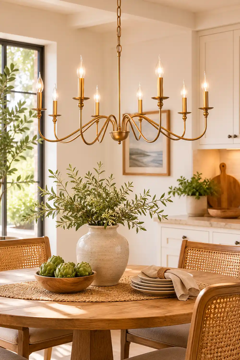 Silva Retro Vintage Candle Metal Chandelier, Black/Gold - Lumpaz