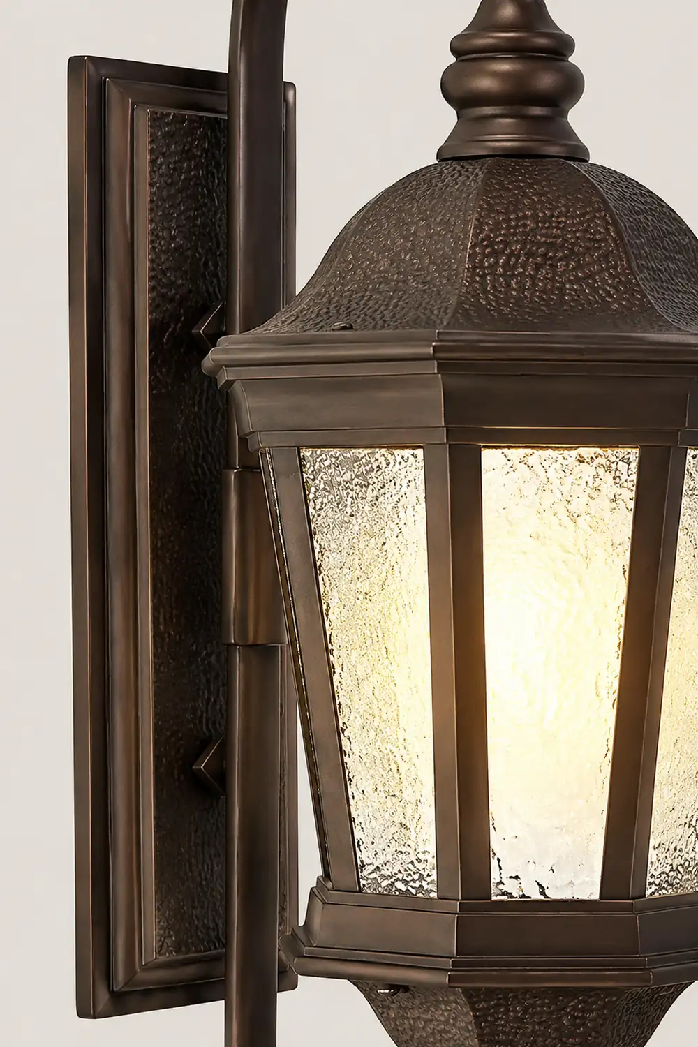 Waterproof Retro Aluminum Glass Shade European Style Outdoor Wall Lights - Lumpaz
