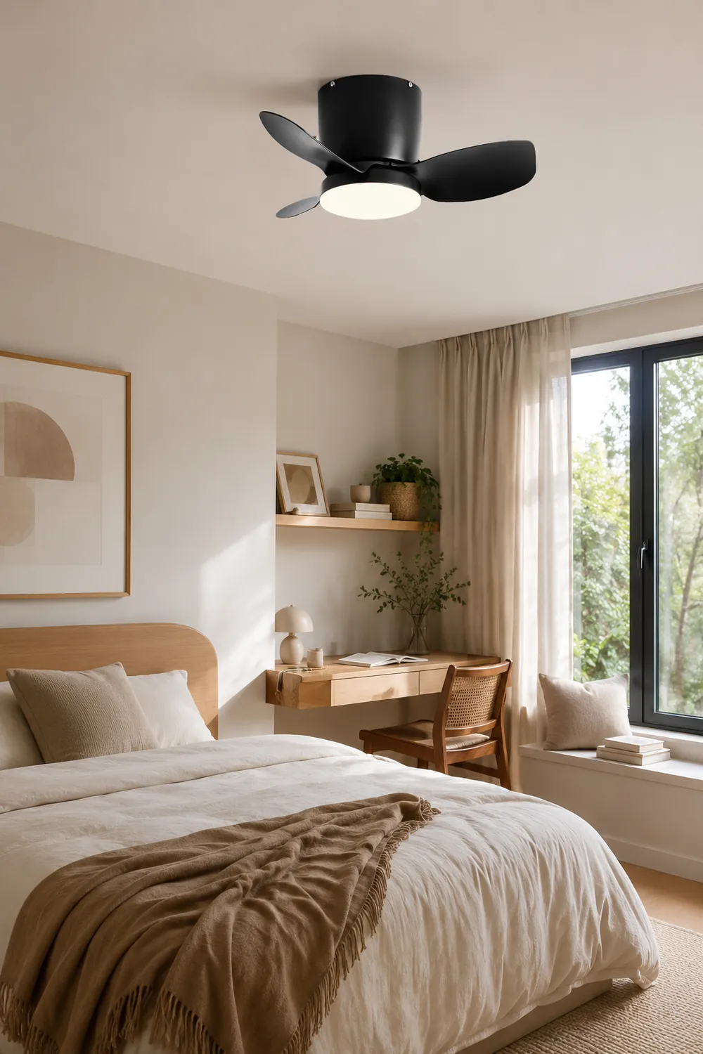 Walters 3-Blade Ceiling Fan with Light, 3 Color, DIA 23.62'' - Lumpaz