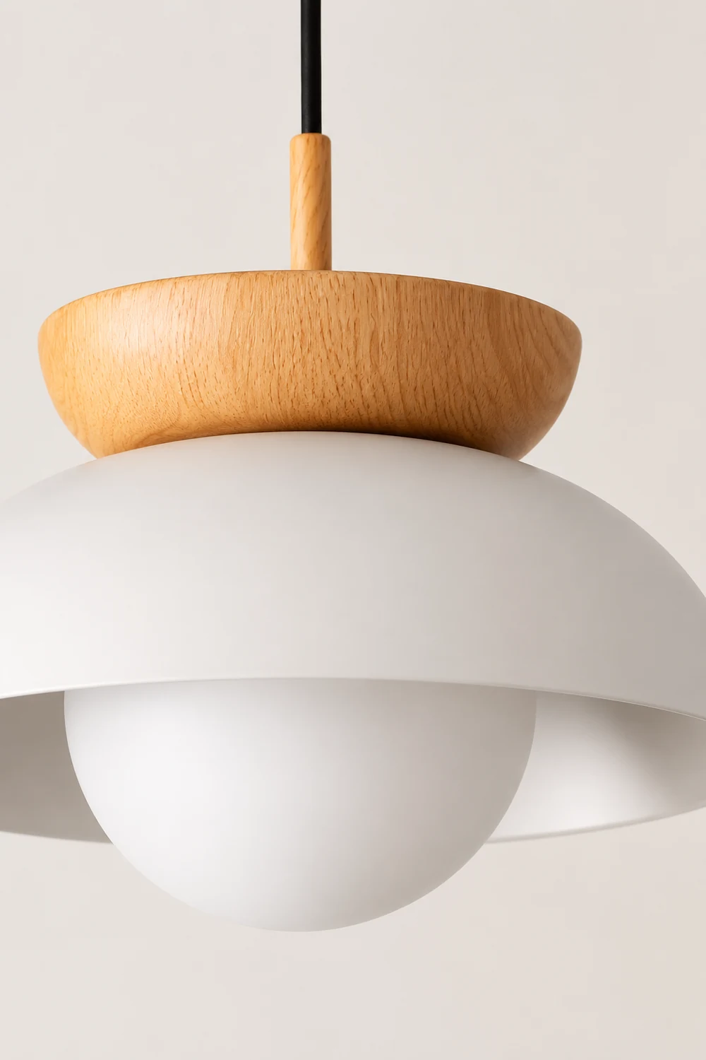 Ozawa Nordic Pendant Lights Wood/Metall Black Kitchen Balcony - Lumpaz