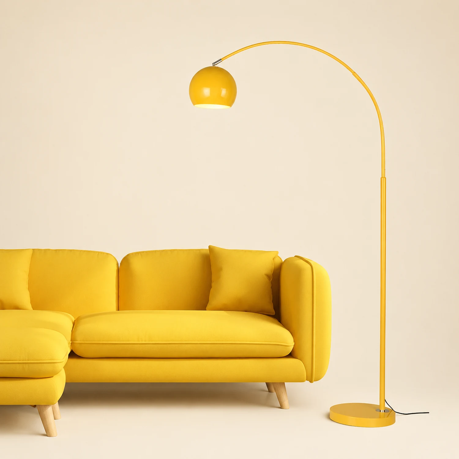 Macaron Modern Fishing 1 Light Arc Floor Lamp Metal - Lumpaz