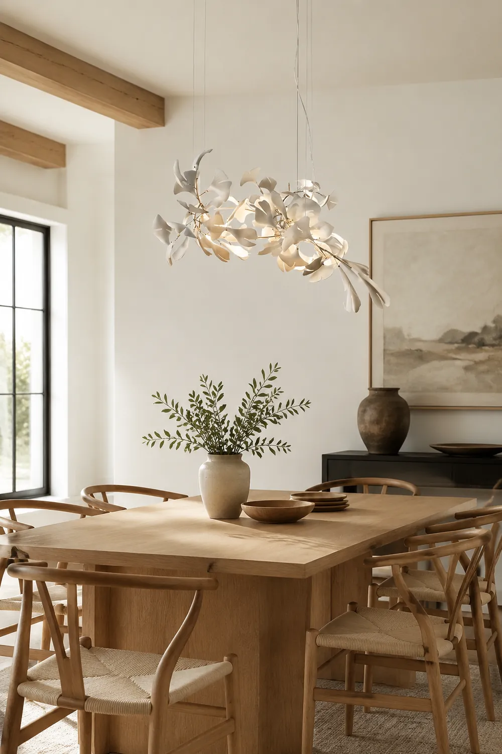 Ophelia CeraFall Modern Art Deco Organic Chandelier Metal Ceramics - Lumpaz
