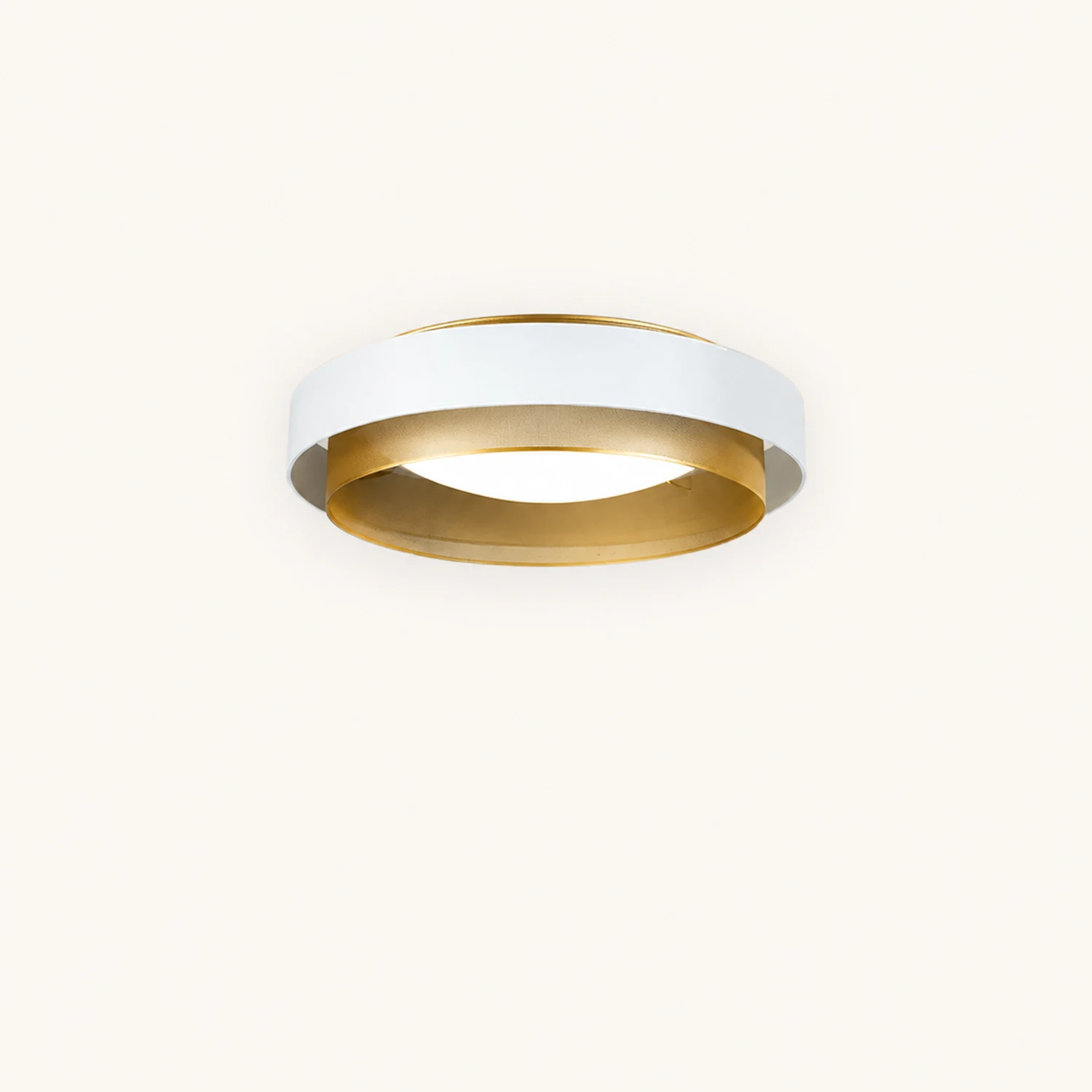 Quinn Modern Ring Metal/Acrylic Flush Mount Ceiling Light, White/Black - Lumpaz