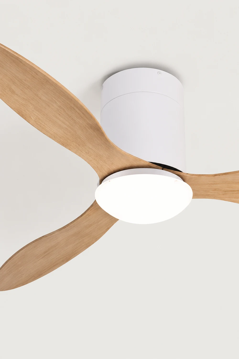 Walters 3-Blade White Ceiling Fan With Light, 2 Color, DIA 45.3'' - Lumpaz