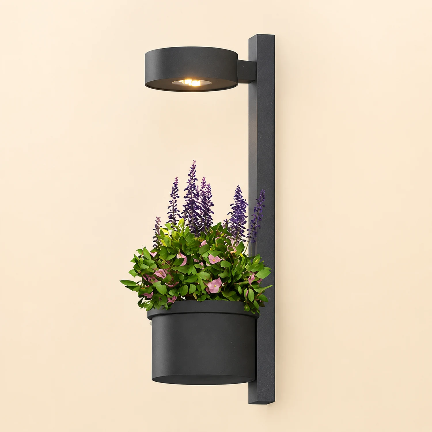 Waterproof Decor LED Solar Wall Lights with Flowerpot Outdoor Wall Lamp - Lumpaz