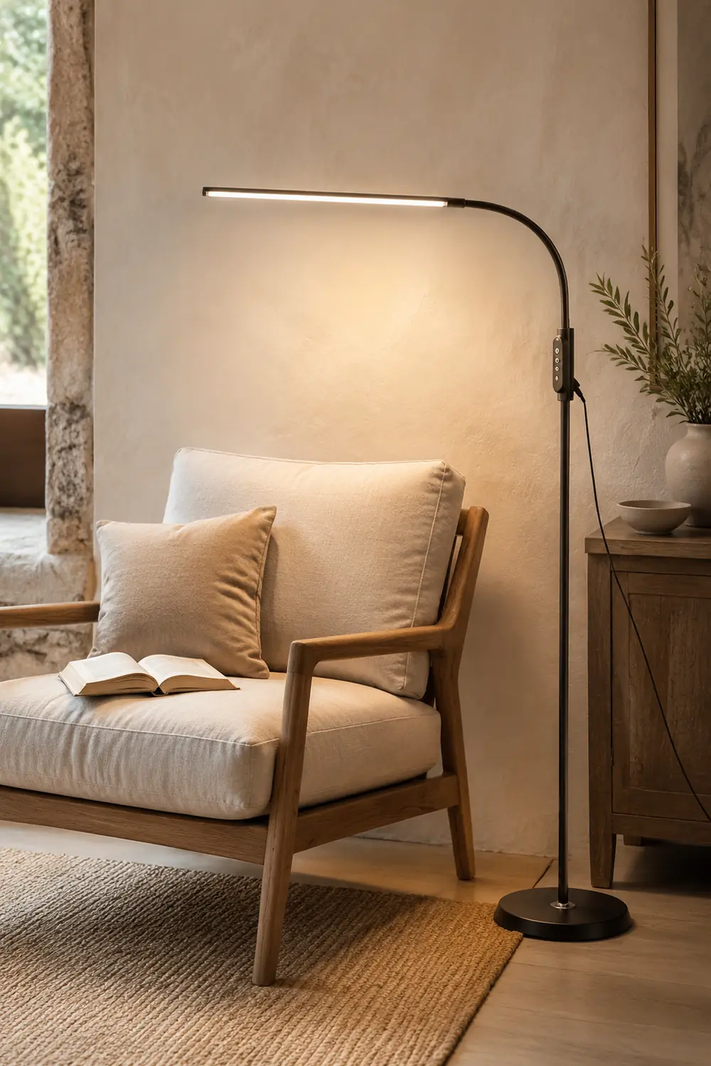 Eryn Floor Lamp Bendable/Adjustable Modern, Metal, Black, Reading - Lumpaz
