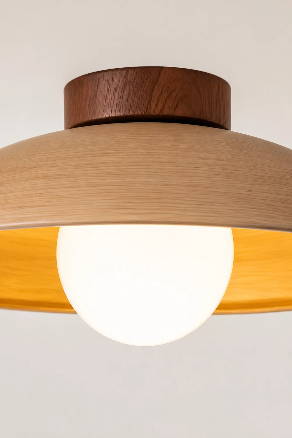 Ozawa Vintage Flush Mount Ceiling Light Wood/Metal/Glass Bar/ Hotels - Lumpaz