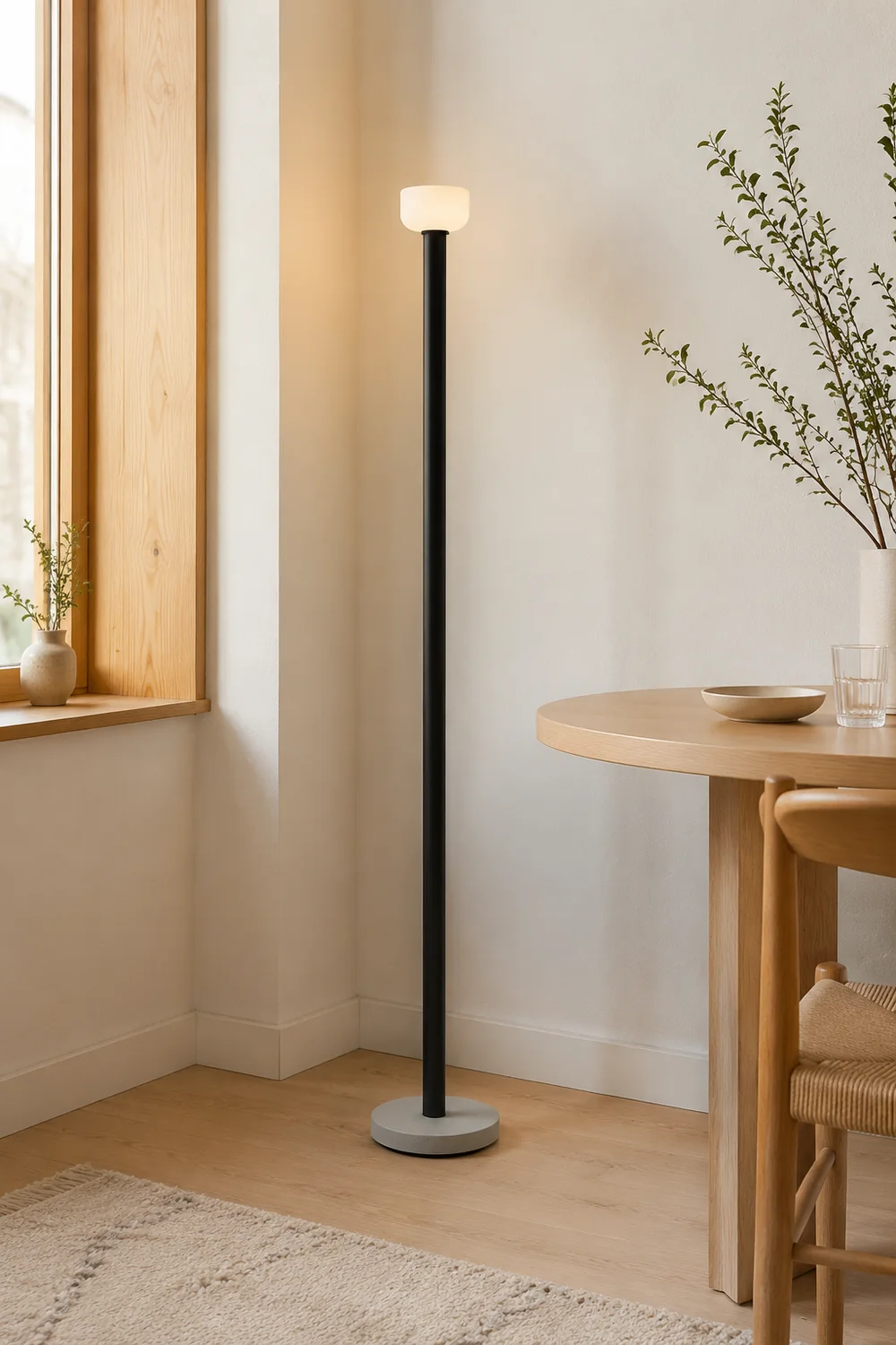 Avi Floor Lamp Nordic/Minimalist Metal, Black/White/Red/Yellow, Dining Room - Lumpaz