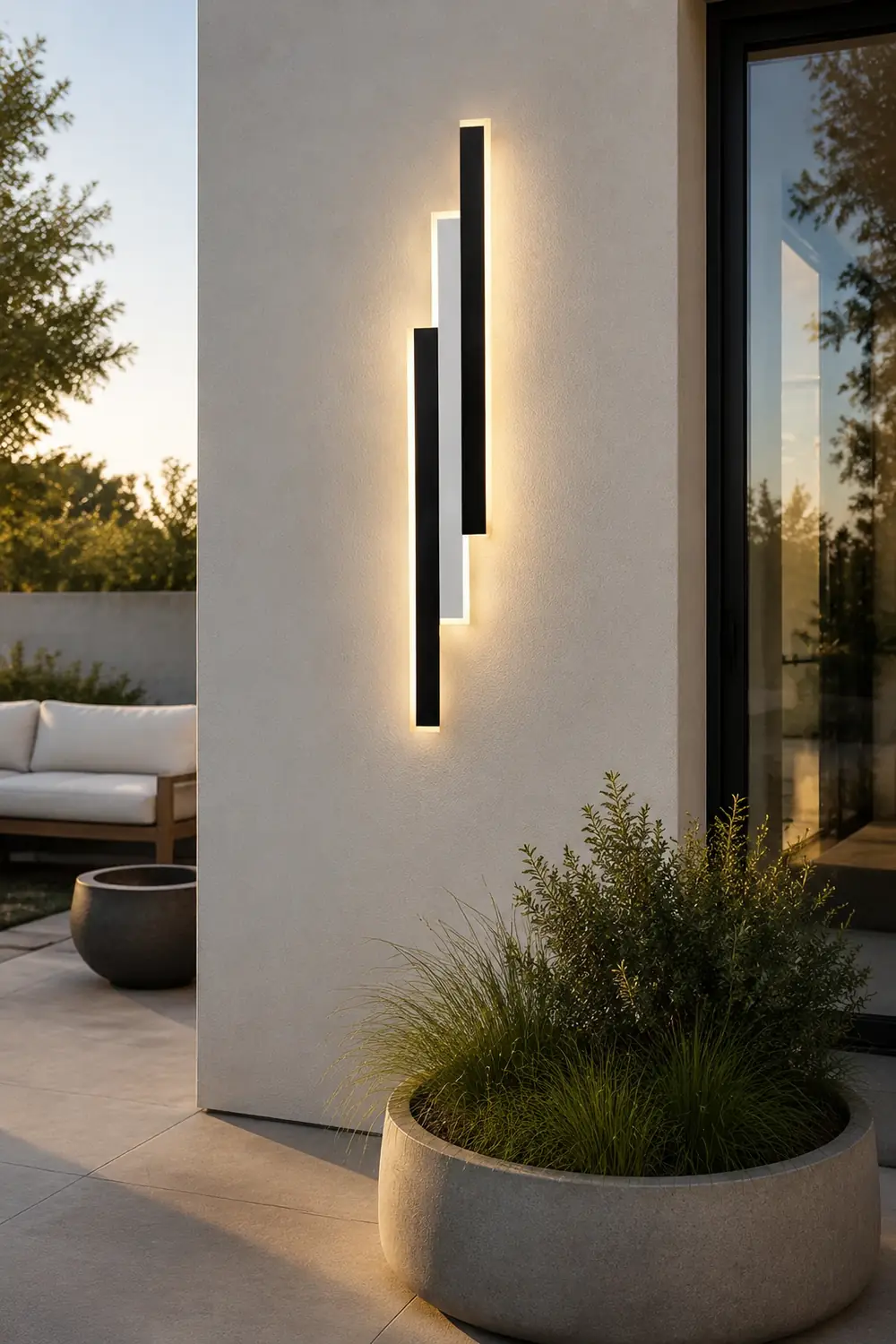 Long Strip LED Modern Outdoor Wall Sconce Lighting - Lumpaz