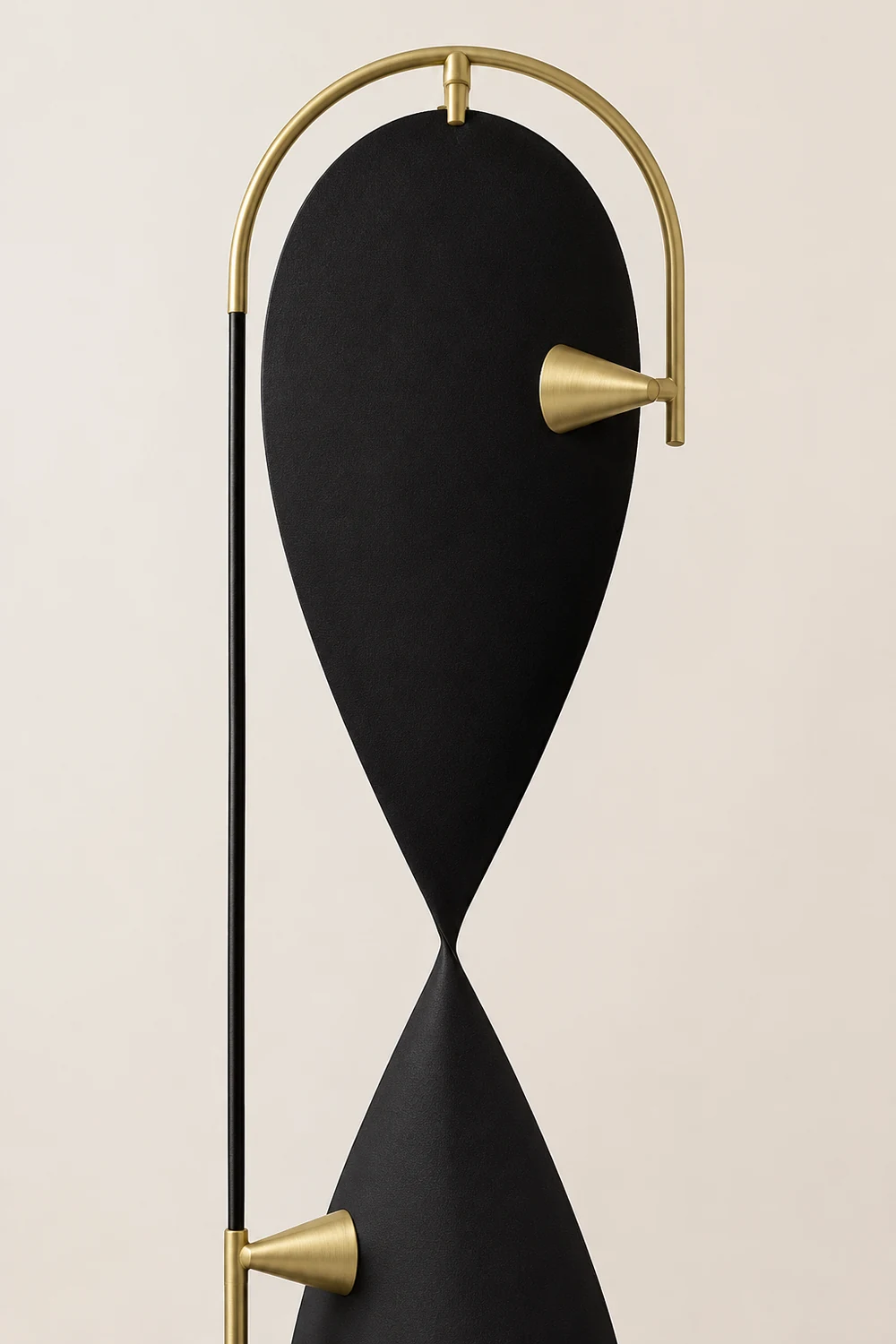 Salgado Modern Minimalist Geometric Metal Floor Lamp, Black - Lumpaz