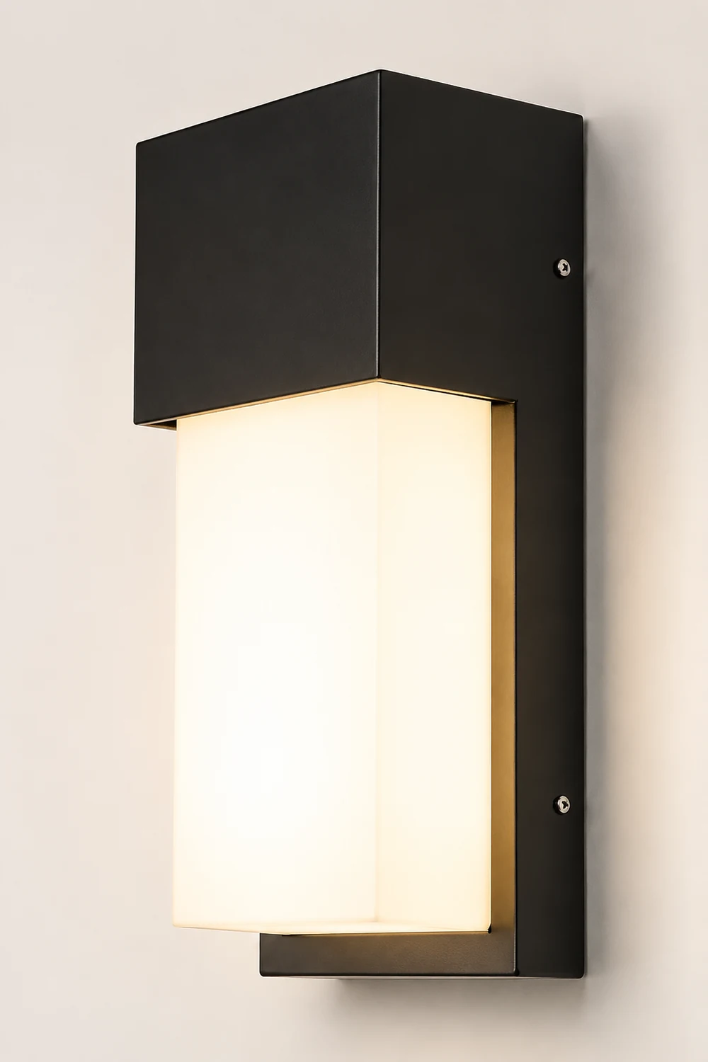 Rectangular Waterproof LED 10W Black Outdoor Wall Light - Lumpaz