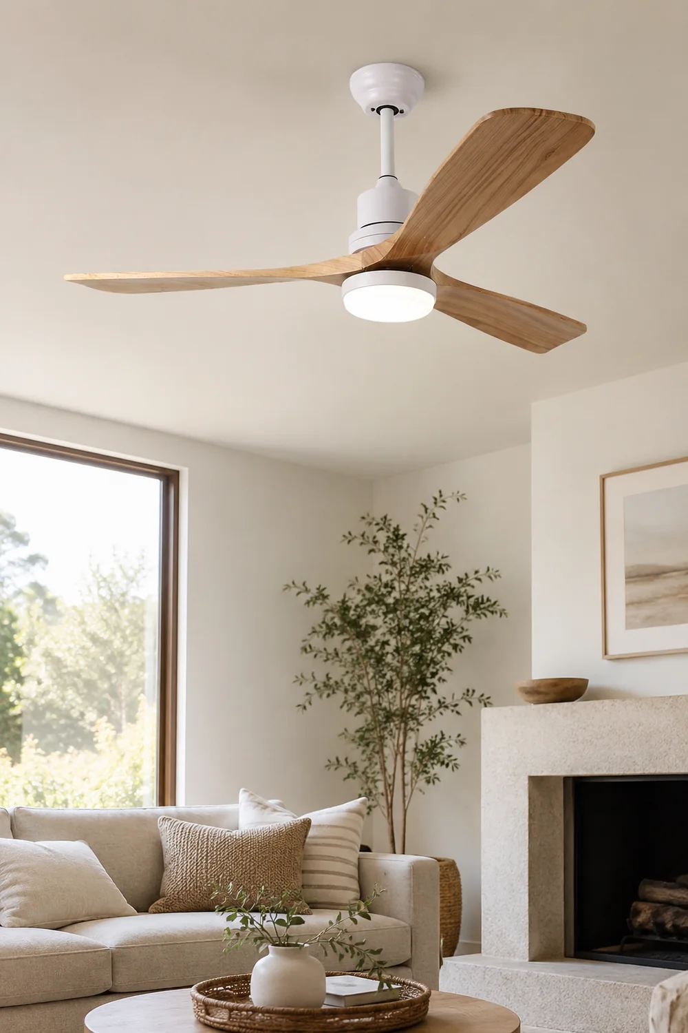 Ozawa 3-Blade Ceiling Fan with Light, DIA 52'' - Lumpaz