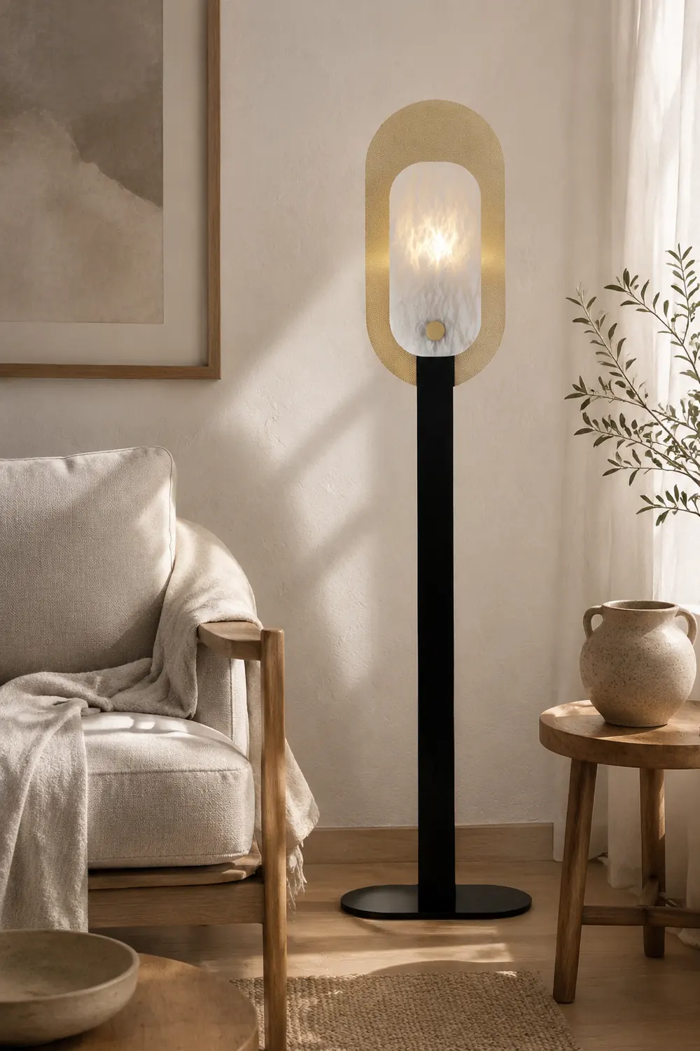 Cooley Nordic LED Floor Lamp, Metal&Marble - Lumpaz
