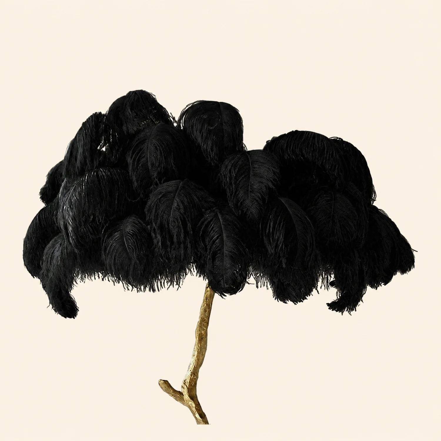 O'Moore Nordic Luxury Unique Ostrich Feather Floor Lamp/Table Lamp - Lumpaz