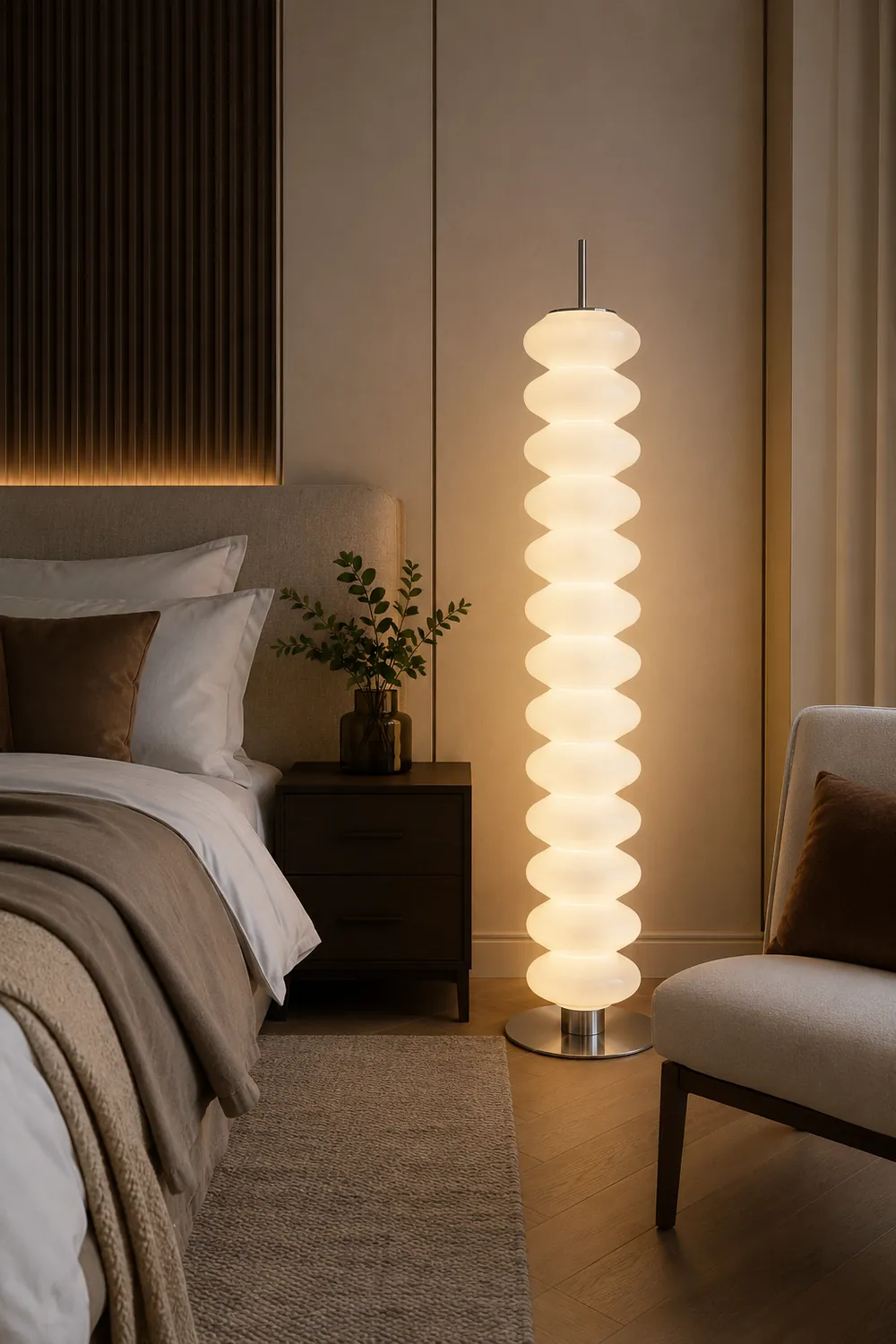 Salgado Modern Candy Metal /Glass Floor Lamp White Living Room - Lumpaz