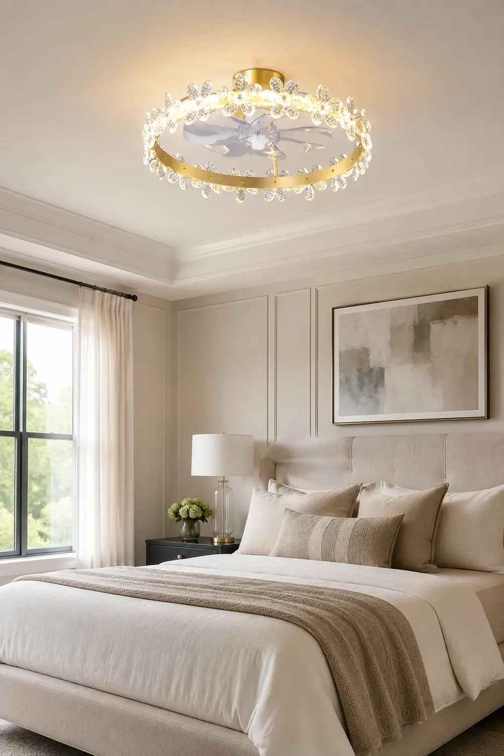 Bella Ceiling Fan with Light, 3 Style, DIA 21" - Lumpaz