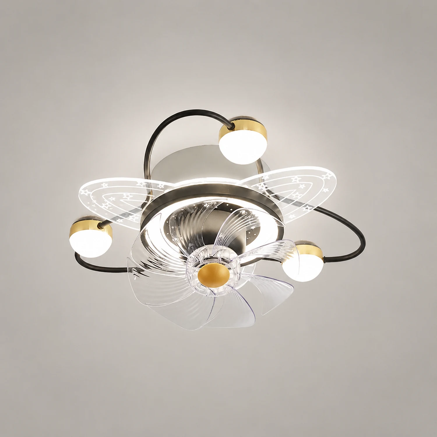 Madina Ceiling Fan with Light, 6 Style, 22"/24" - Lumpaz
