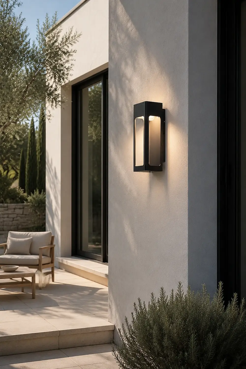 Rectangular IP65 LED Black Modern Outdoor Wall Sconce复制 - Lumpaz