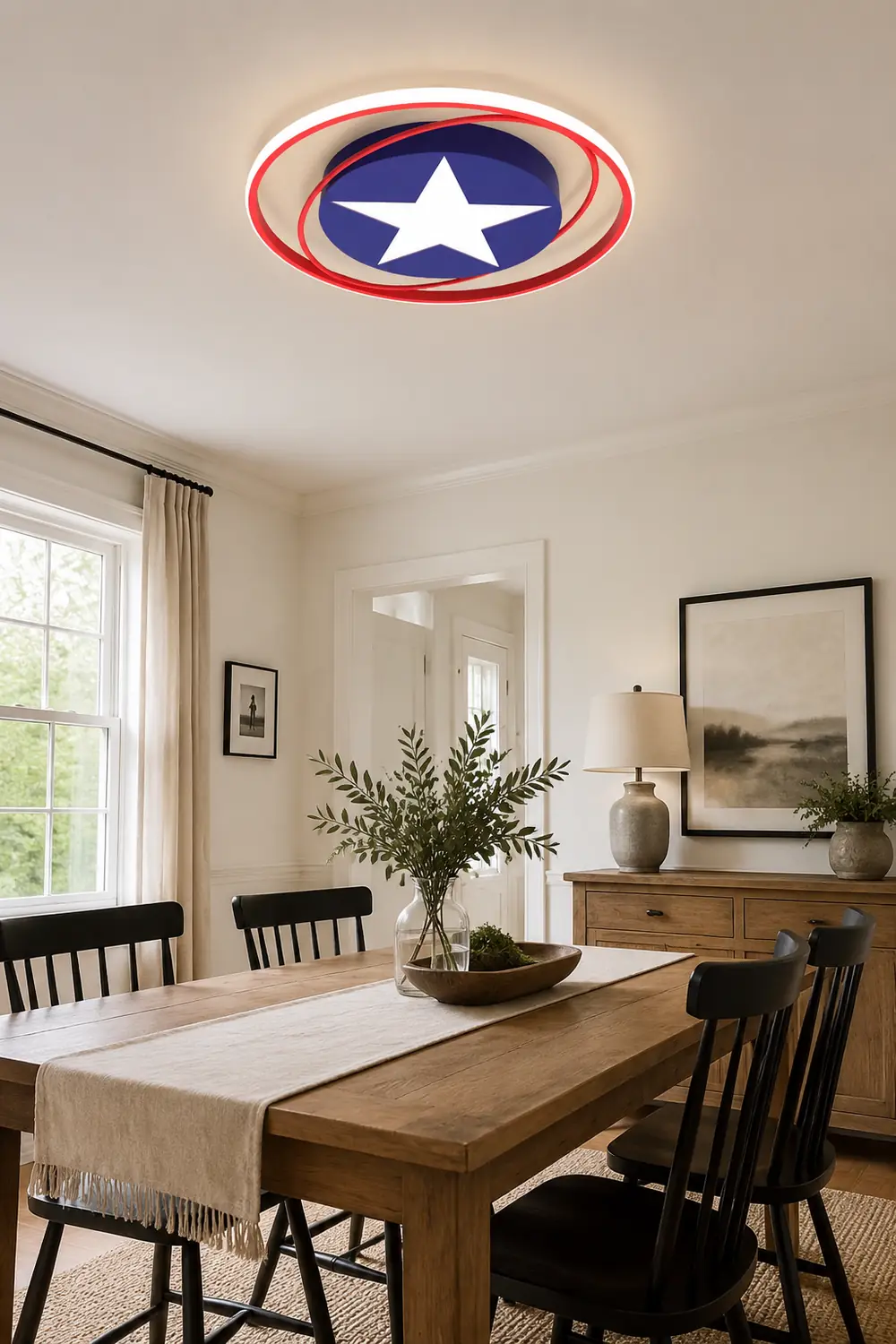 Modern Orbit Round LED Flush Mount Ceiling Light - Lumpaz