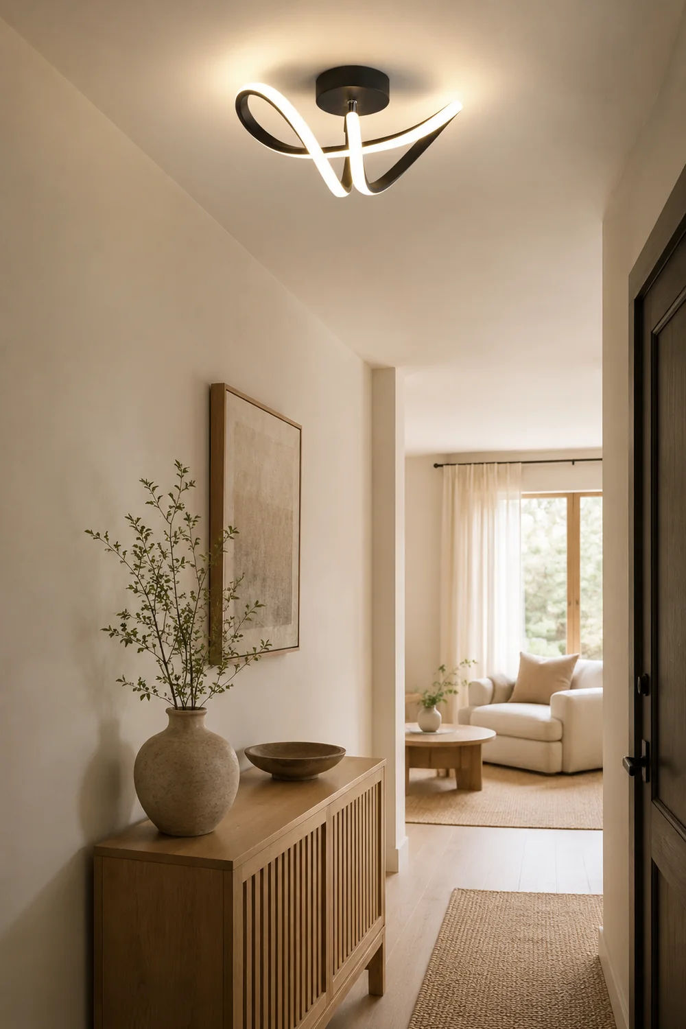 Lacey Modern Flush Mount Ceiling Light, Black/Gold - Lumpaz