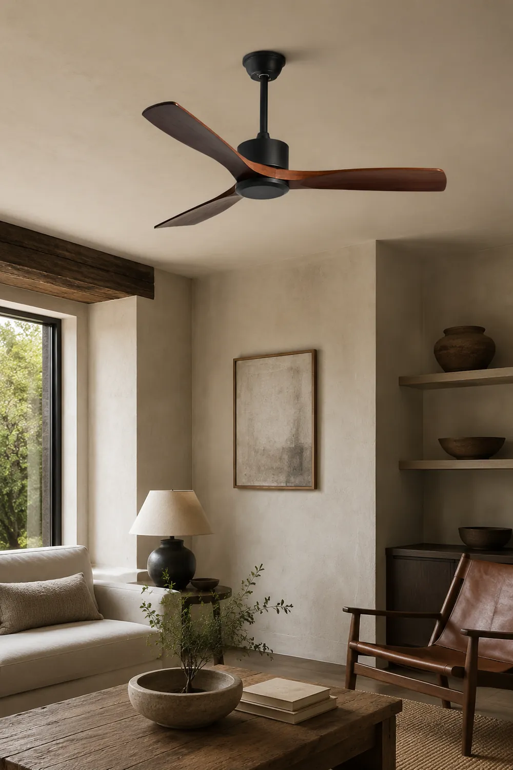 Haydn 3-Blade Black & Red Ceiling Fans, DIA 52'' - Lumpaz