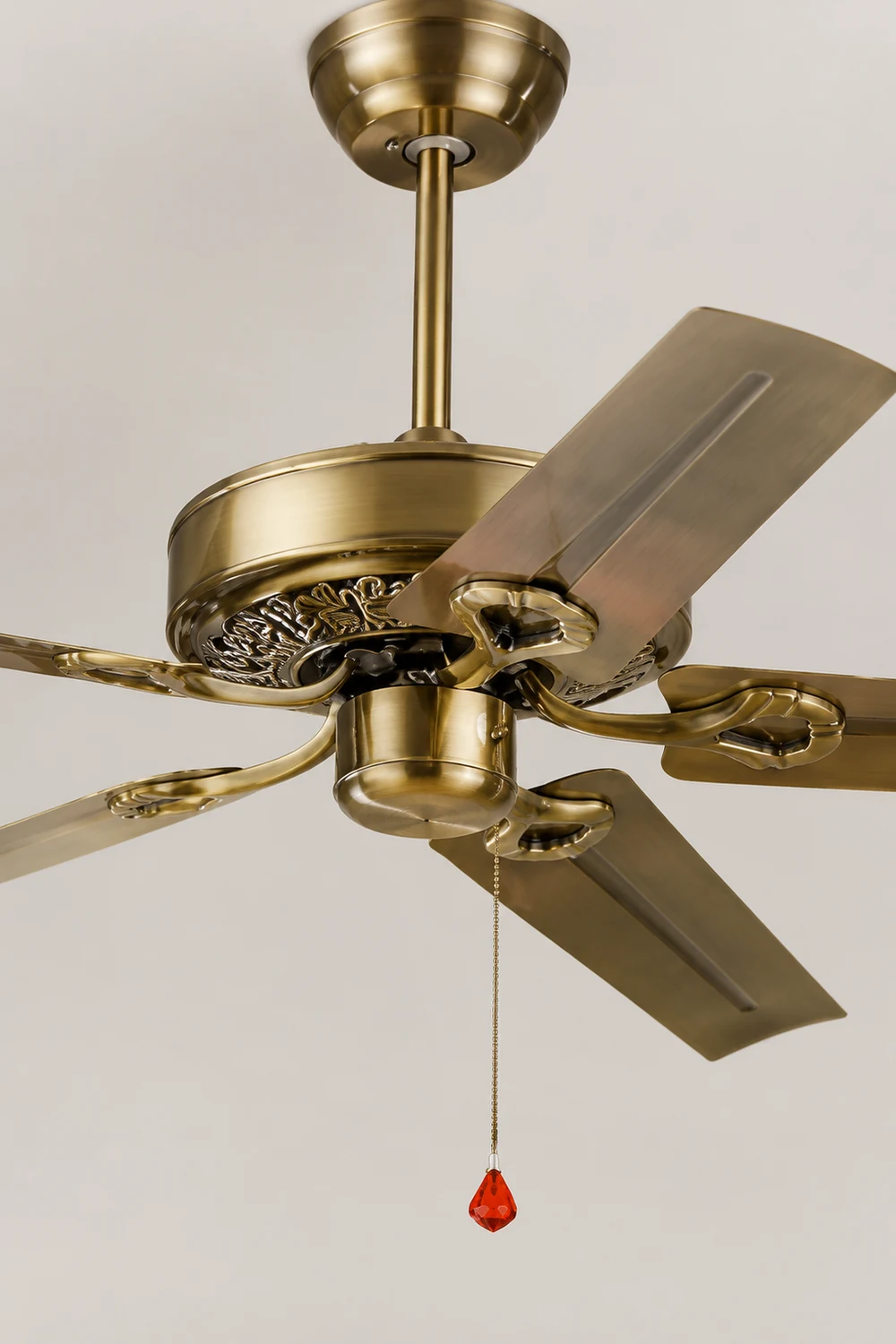 Alessio 5-Blade Cooper Industrial DC Ceiling Fan, Brass, 51'' - Lumpaz