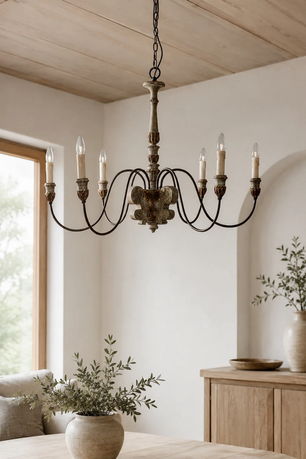 Silva Retro Design LED Chandelier Bronze Metal Living Room - Lumpaz