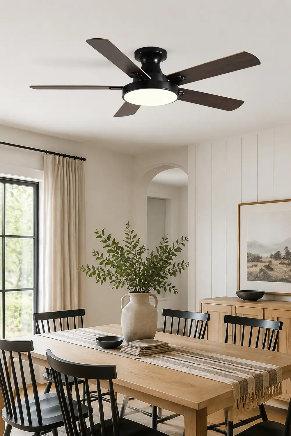 Walters 5-Blade Ceiling Fan with Light, 3 Color, DIA42.1''/51.9'' - Lumpaz
