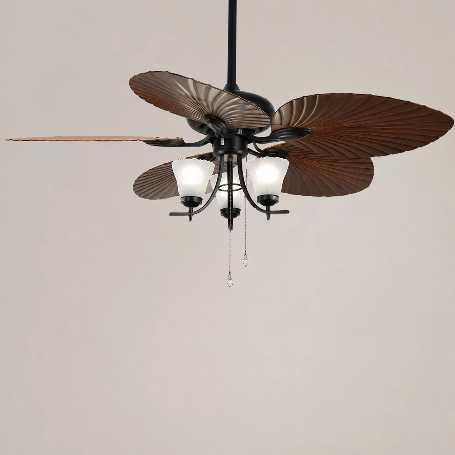 Ross 5-Blade Ceiling Fans /Lantern, 1/3/5 Heads, DIA 51.9'' - Lumpaz