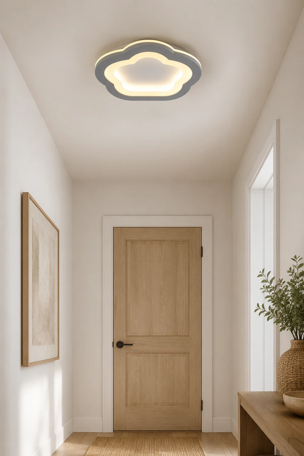 Quinn Modern Flower Metal Flush Mount Ceiling Light, Gray - Lumpaz