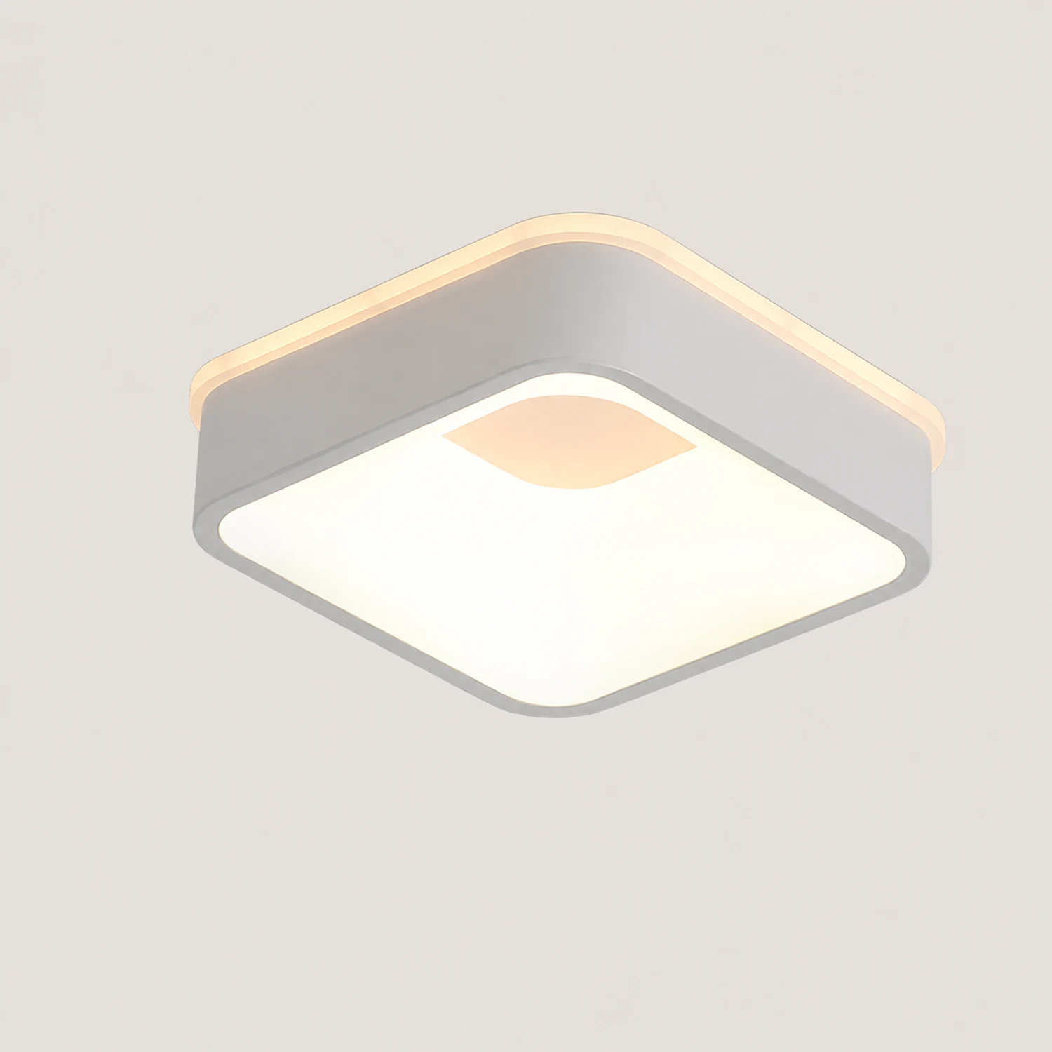 Quinn Minimalist Hollow LED Flush Mount Ceiling Light, Round/Square - Lumpaz