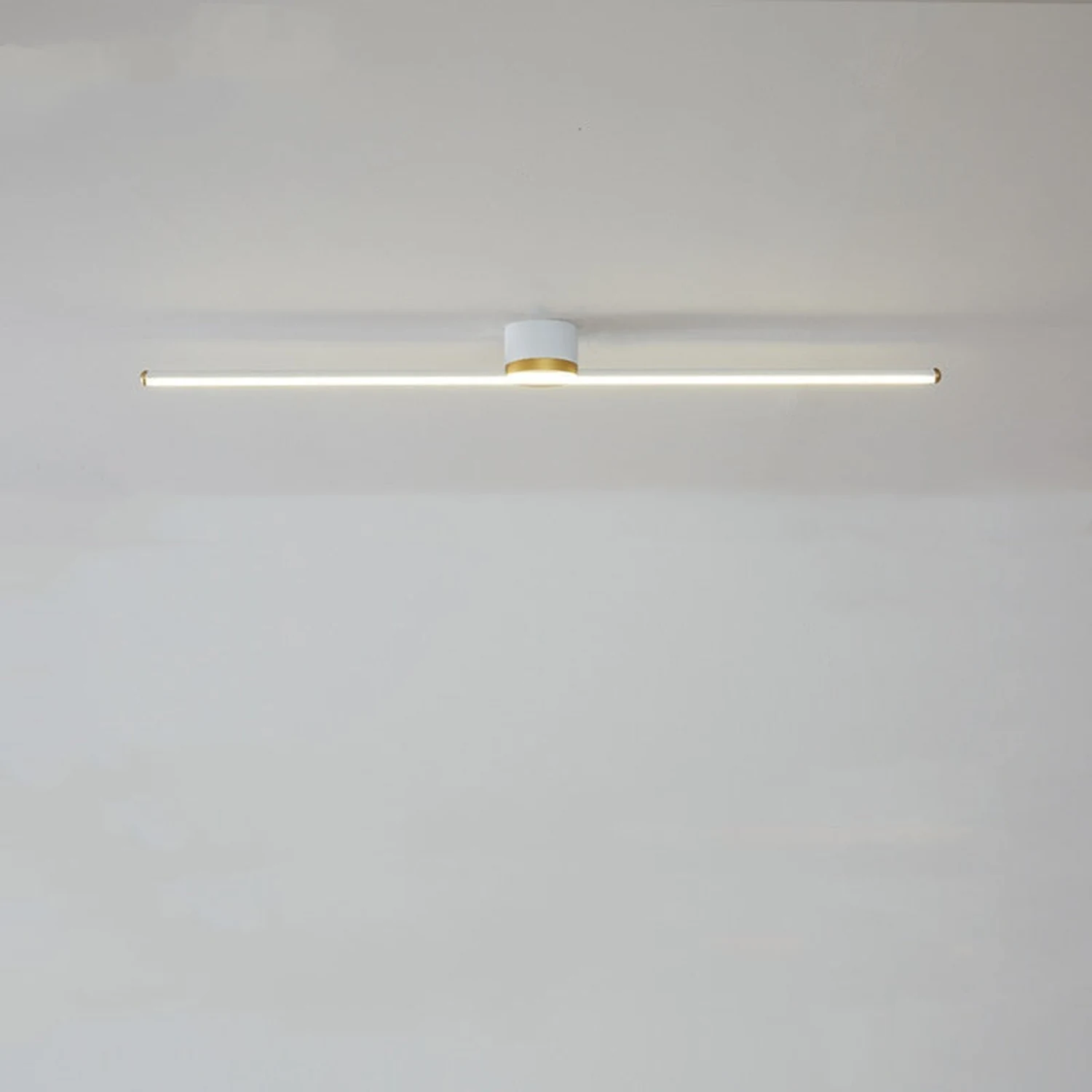 Edge Linear Flush Mount Ceiling Light Black/White - Lumpaz