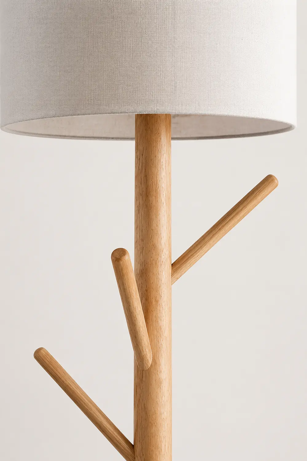 Muto Floor Lamp Japanese Tree, Beige, Fabric/Wooden - Lumpaz