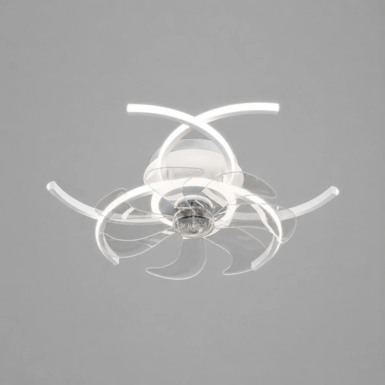 Lacey Ceiling Fan with Light, 4 Style, L 21" Living Room - Lumpaz
