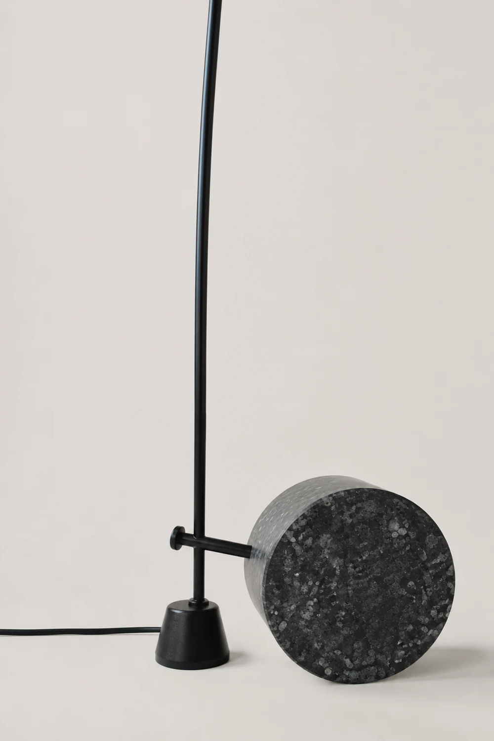 Salgado Nordic Gray Arc LED Floor Lamp, Marble & Metal - Lumpaz