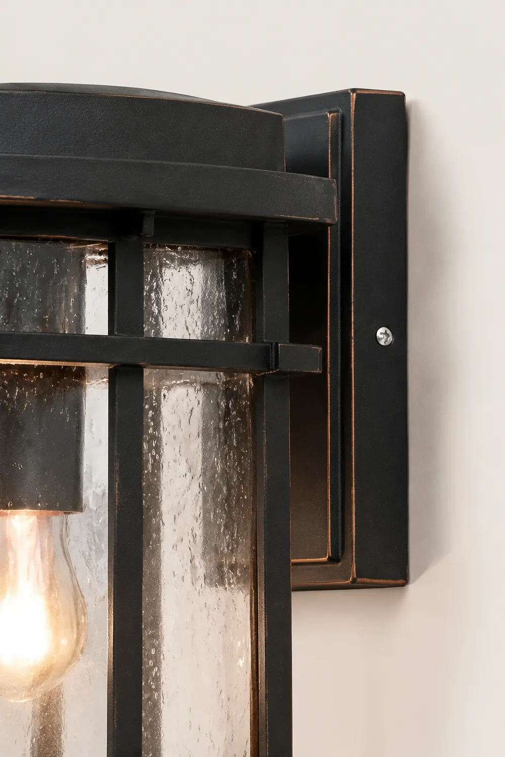 Retro Simple Waterproof Bubbles Glass Shade Modern Outdoor Wall Light - Lumpaz