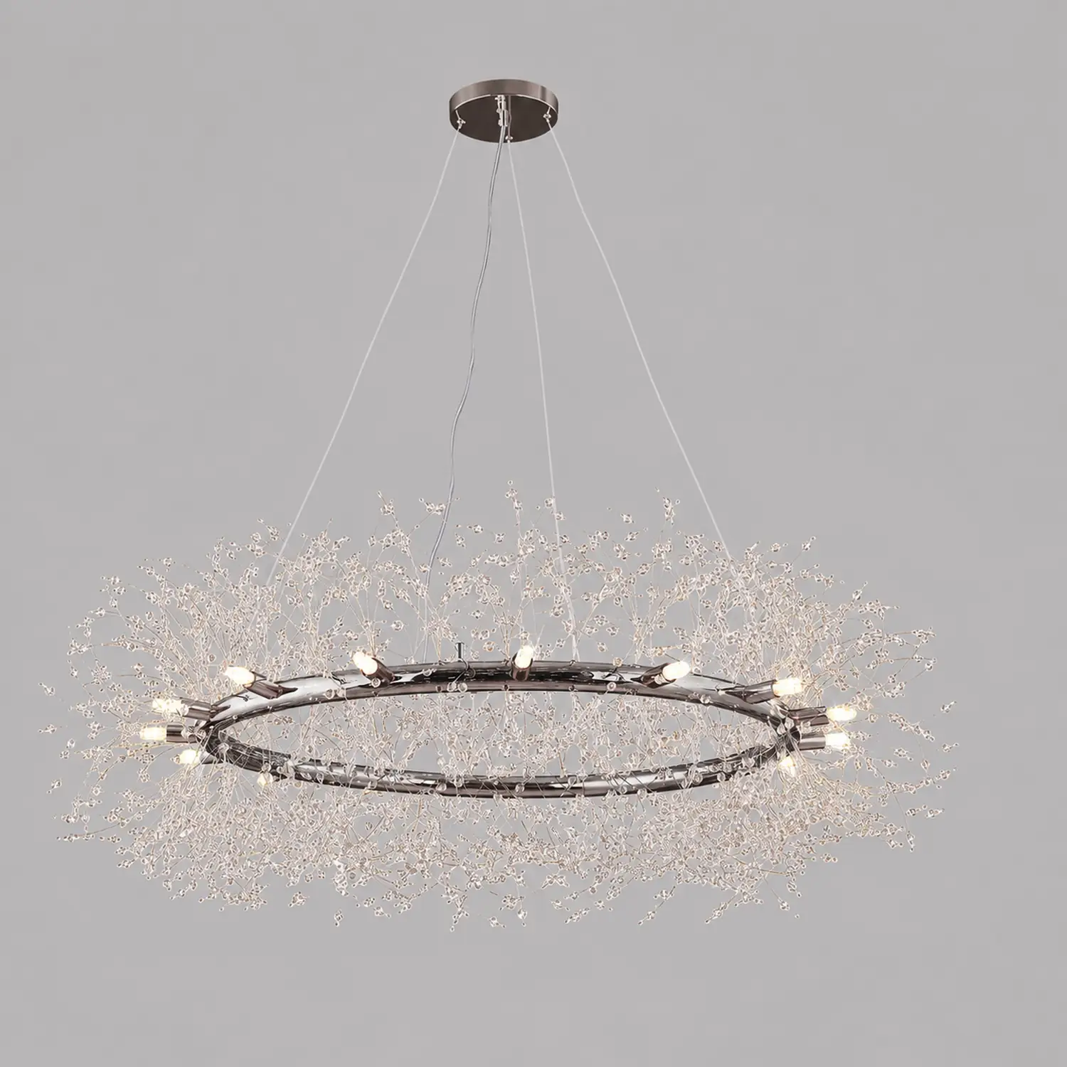 Lili Modern Dandelion LED Pendant Light Gold Metal/Crystal Bedroom/Living Room - Lumpaz