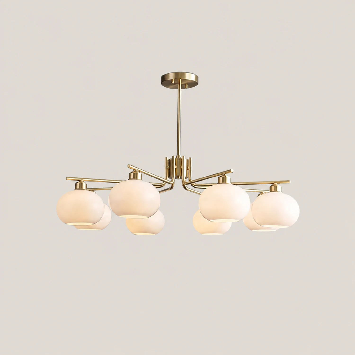 Valentina Pendant Light Semi-Circular Modern, Metal/Glass, Gold/Nickel, Dining Room - Lumpaz