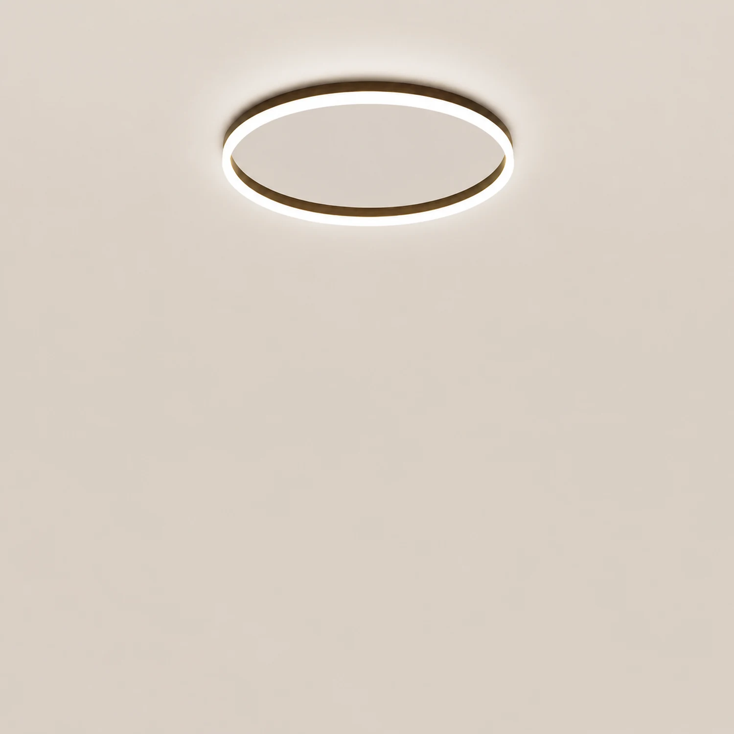 Quinn Minimalist Ring Hollow Metal Flush Mount Ceiling Light, Black - Lumpaz
