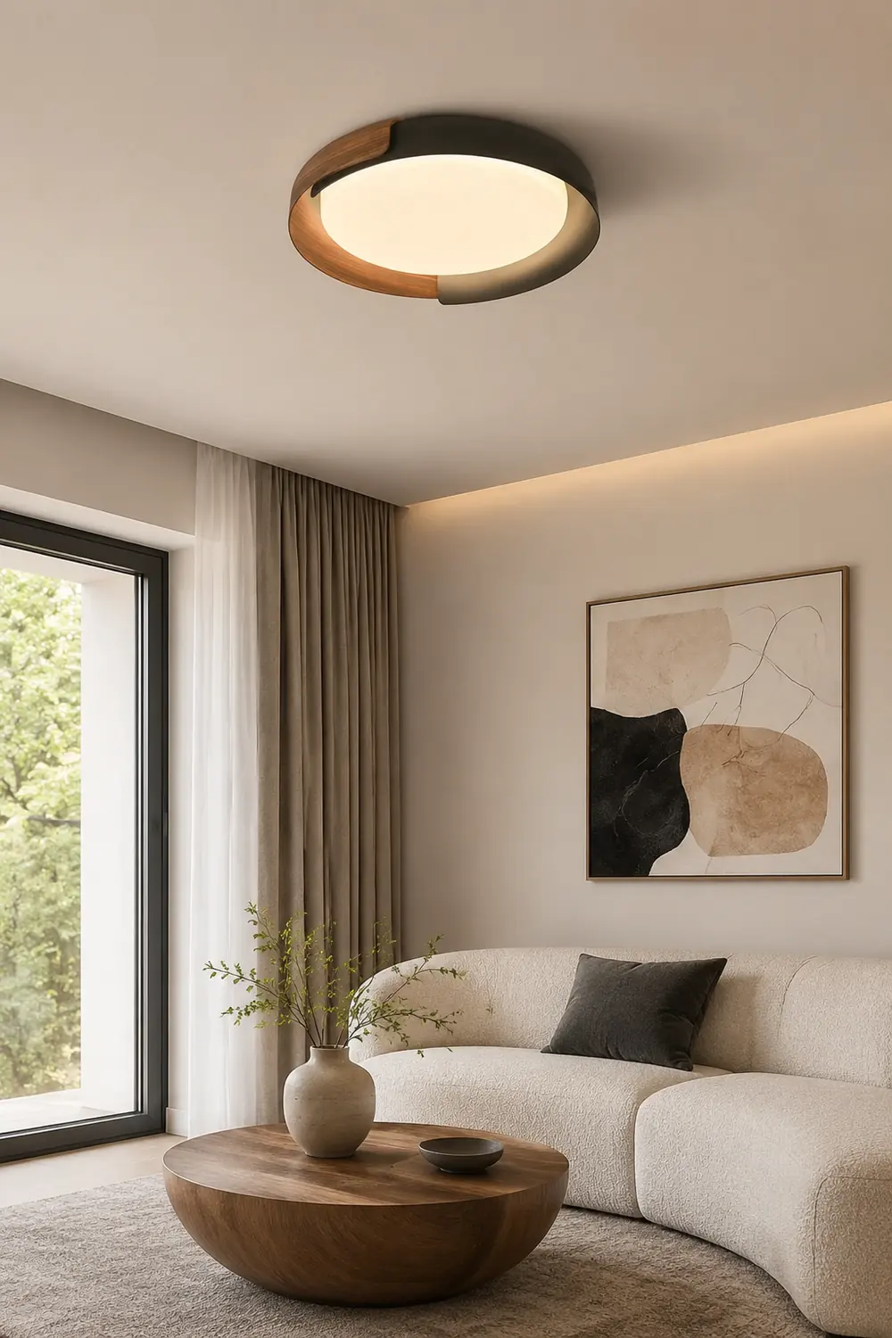 Quinn Flush Mount Ceiling Light, 4 Color - Lumpaz
