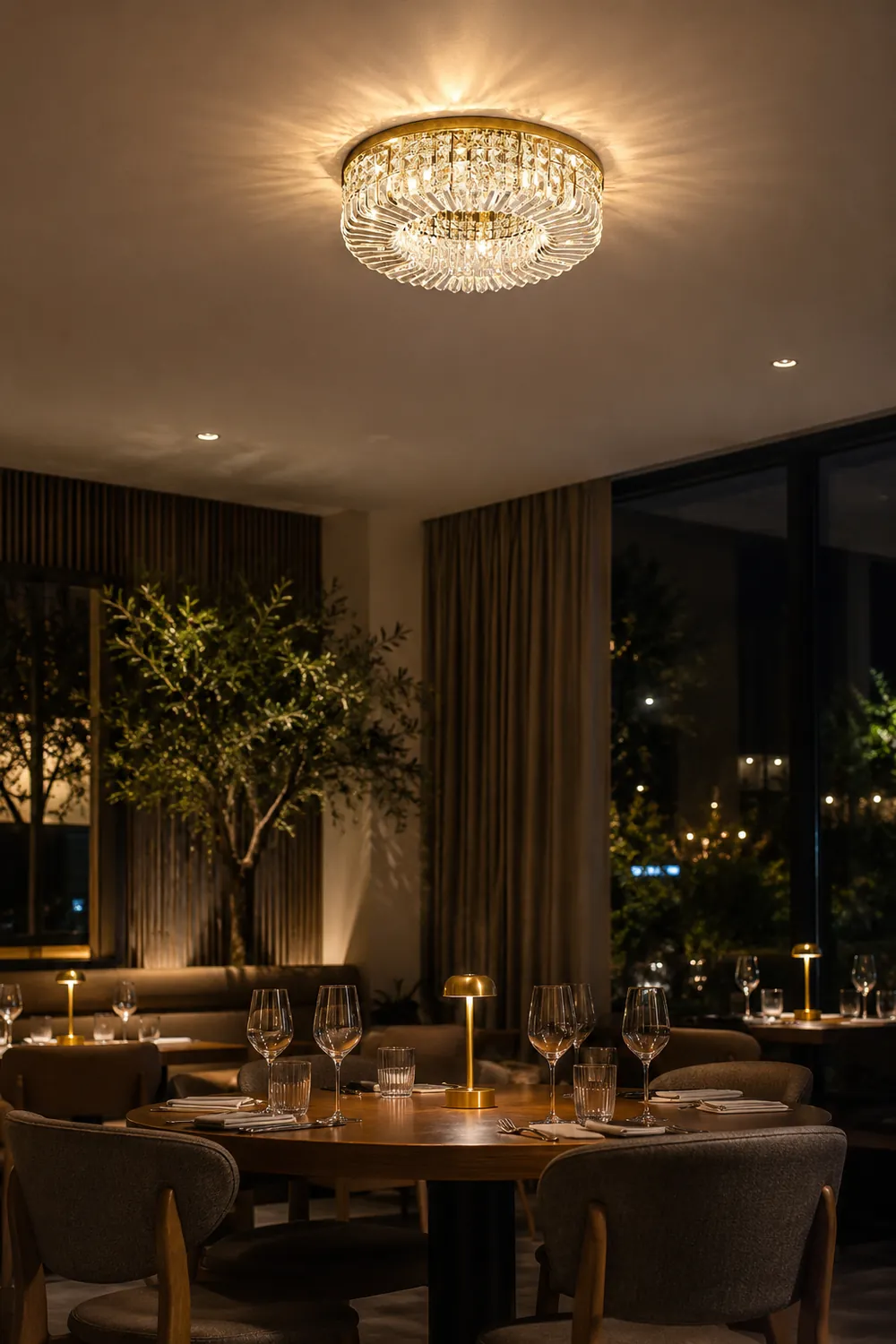Marilyn Luxury Flush Mount Metal/Crystal Ceiling Light - Lumpaz