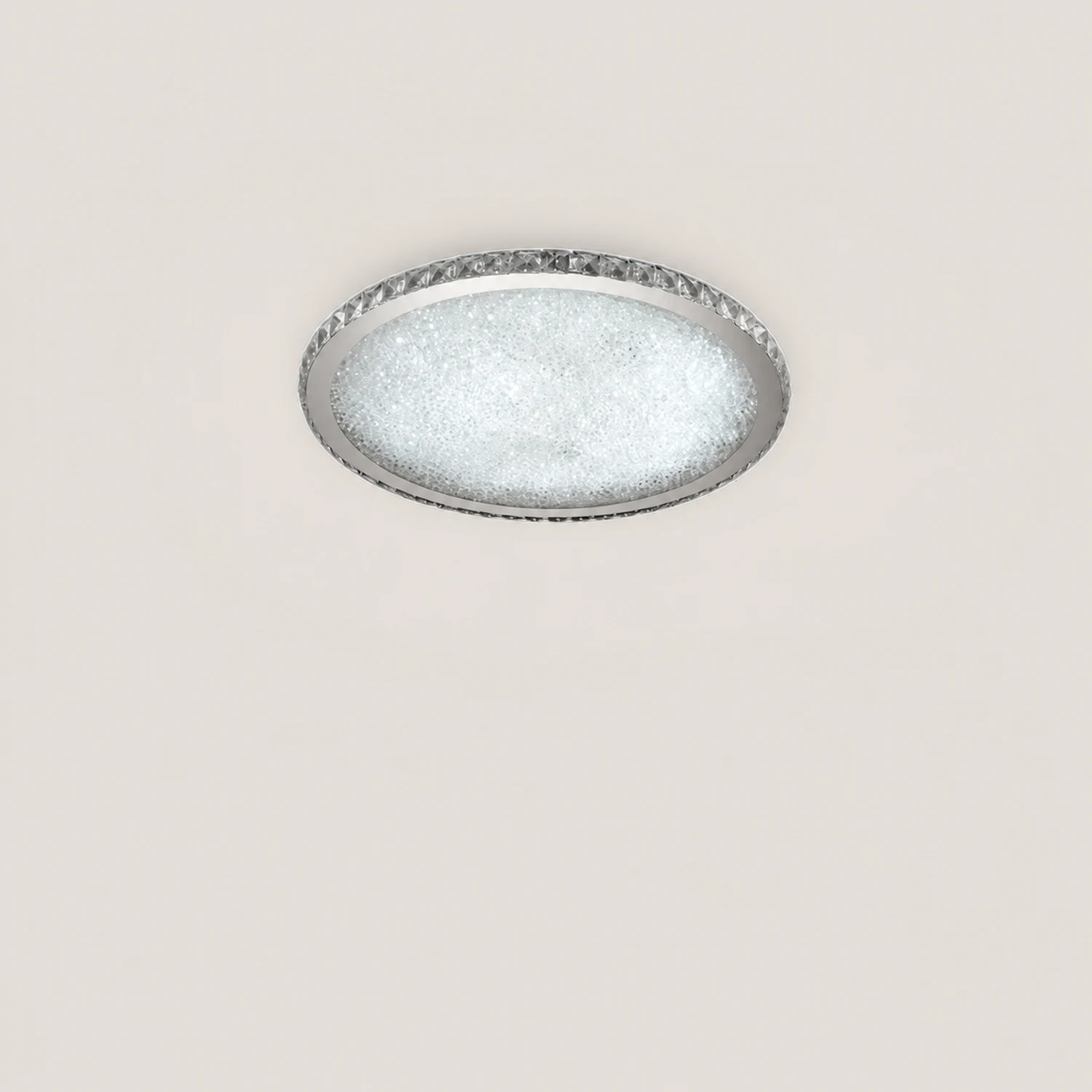Kristy Round Flush Mount Ceiling Light Clear/Amber Living Room - Lumpaz